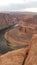 Outline cloudy Grand Canyon Horseshoe Bend