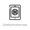 outline communication tool vector icon. isolated black simple line element illustration from web concept. editable vector stroke