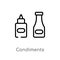 outline condiments vector icon. isolated black simple line element illustration from food concept. editable vector stroke