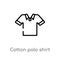 outline cotton polo shirt vector icon. isolated black simple line element illustration from clothes concept. editable vector