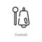 outline cowbell vector icon. isolated black simple line element illustration from music and multimedia concept. editable vector