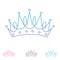 Outline Creative Crown abstract Logo design vector template