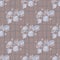 Outline crown elements and hearts seamless naive pattern. Blue circle splashes and grey background with check