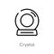 outline crystal vector icon. isolated black simple line element illustration from entertainment and arcade concept. editable