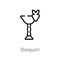 outline daiquiri vector icon. isolated black simple line element illustration from drinks concept. editable vector stroke daiquiri