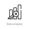 outline data analysis vector icon. isolated black simple line element illustration from user interface concept. editable vector