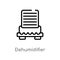 outline dehumidifier vector icon. isolated black simple line element illustration from furniture and household concept. editable