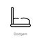 outline dodgem vector icon. isolated black simple line element illustration from kids and baby concept. editable vector stroke