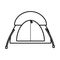 Outline dome tent hiking forest camping