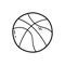 Outline doodle basketball ball