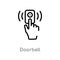 outline doorbell vector icon. isolated black simple line element illustration from smart house concept. editable vector stroke