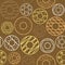 Outline doughnut seamless pattern