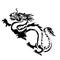 Outline dragon vector image.
