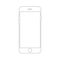 Outline drawing smartphone concept. Elegant thin line design.