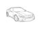 Outline drawing of a sports coupe