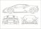 Outline drawing of super car