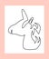Outline drawing of  unicorns. Linear silhouette of fantastic creature, mystical animal.