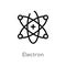 outline electron vector icon. isolated black simple line element illustration from science concept. editable vector stroke