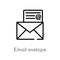 outline email evelope vector icon. isolated black simple line element illustration from user interface concept. editable vector