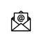 Outline email icon. Line mail symbol for website design