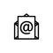 Outline email icon. Line mail symbol for website design