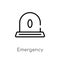 outline emergency vector icon. isolated black simple line element illustration from health and medical concept. editable vector