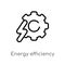 outline energy efficiency vector icon. isolated black simple line element illustration from general-1 concept. editable vector