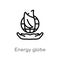 outline energy globe vector icon. isolated black simple line element illustration from ecology concept. editable vector stroke