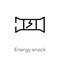 outline energy snack vector icon. isolated black simple line element illustration from gym and fitness concept. editable vector