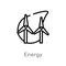 outline energy vector icon. isolated black simple line element illustration from ecology concept. editable vector stroke energy