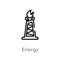 outline energy vector icon. isolated black simple line element illustration from industry concept. editable vector stroke energy