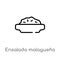 outline ensalada malagueÃ±a vector icon. isolated black simple line element illustration from culture concept. editable vector