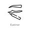 outline eyeliner vector icon. isolated black simple line element illustration from beauty concept. editable vector stroke eyeliner