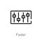 outline fader vector icon. isolated black simple line element illustration from furniture and household concept. editable vector