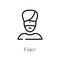 outline fakir vector icon. isolated black simple line element illustration from user concept. editable vector stroke fakir icon on