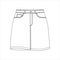 The outline of the fashion denim mini skirt