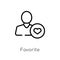 outline favorite vector icon. isolated black simple line element illustration from customer service concept. editable vector