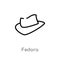 outline fedora vector icon. isolated black simple line element illustration from fashion concept. editable vector stroke fedora