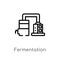 outline fermentation vector icon. isolated black simple line element illustration from alcohol concept. editable vector stroke