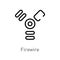 outline firewire vector icon. isolated black simple line element illustration from hardware concept. editable vector stroke