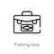 outline fishing tool vector icon. isolated black simple line element illustration from food concept. editable vector stroke