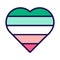 Outline Flag Heart Abrosexual Pride Icon