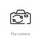 outline flip camera vector icon. isolated black simple line element illustration from electronic stuff fill concept. editable