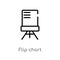 outline flip chart vector icon. isolated black simple line element illustration from education concept. editable vector stroke