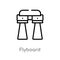 outline flyboard vector icon. isolated black simple line element illustration from artificial intellegence concept. editable