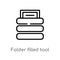 outline folder filled tool vector icon. isolated black simple line element illustration from files and folders concept. editable