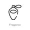 outline fragance vector icon. isolated black simple line element illustration from luxury concept. editable vector stroke fragance