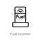 outline fuel counter vector icon. isolated black simple line element illustration from mechanicons concept. editable vector stroke