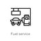 outline fuel service vector icon. isolated black simple line element illustration from other concept. editable vector stroke fuel