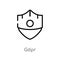outline gdpr vector icon. isolated black simple line element illustration from  concept. editable vector stroke gdpr icon on white